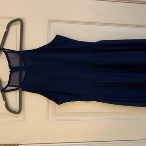 Francescas Blue Lace Dress Midi